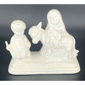 Vintage 1981 Scioto Molds Child Nativity Scene Porcelain Figurine White Glossy